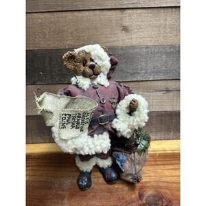 The Boyds Collection Nicholas S. Crumpleton Santa Claus Bear With Toy Bag In Box